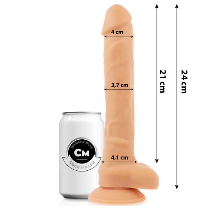 Cock Miller Silicone Density Articulable Cocksil 24 CM — Skin · Silicone