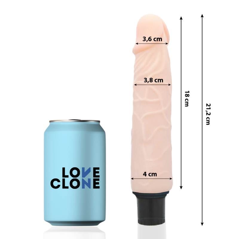 Loveclone Finn Self Lubrication Vibrator 21.2 CM -O- 3.8 CM — Skin TPR