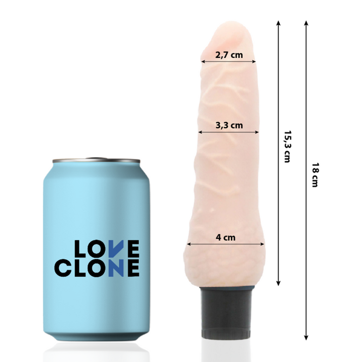 Loveclone Sven Self Lubrication Vibrator 18.5 CM -O- 3.3 CM — Skin TPR