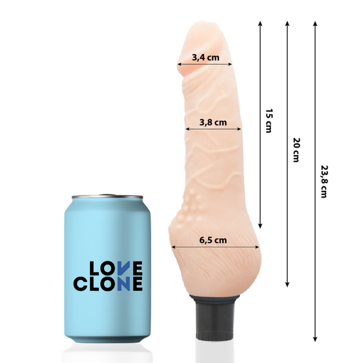 Loveclone Daven Self Lubrication Realistic 23.8 CM -O- 3.8 — Skin TPR