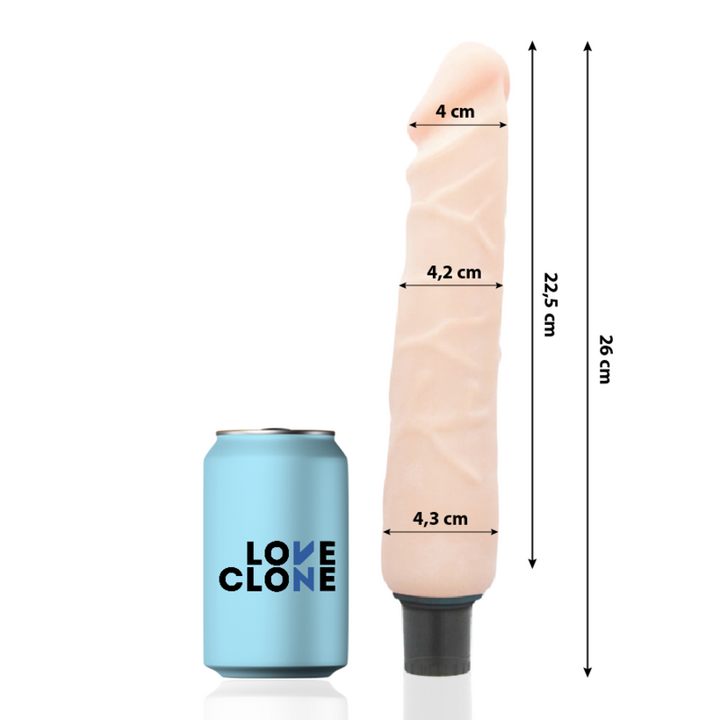 Loveclone Jansen Self Lubrication Vibrator 26 CM -O- 4.2 CM — Skin TPR