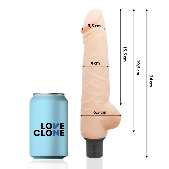 Loveclone Harald Self Lubrication Vibrator 24 CM -O- 4 CM — Skin TPR