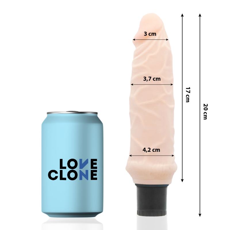 Loveclone Ivar Self Lubrication Vibrator 20 CM -O- 3.7 CM — Skin TPR