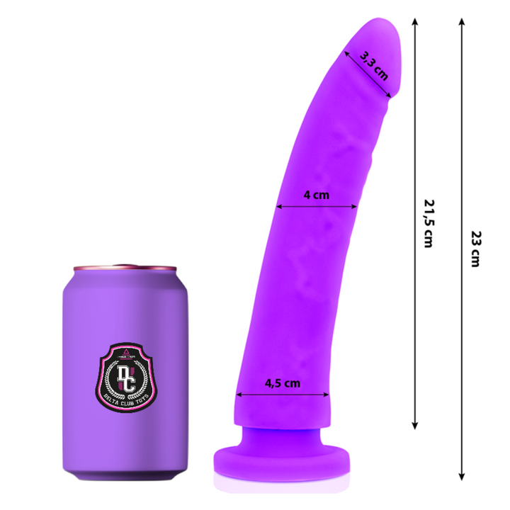 Delta Club Toys Lilac Dildo Medical Silicone 23 CM — Purple Silicone