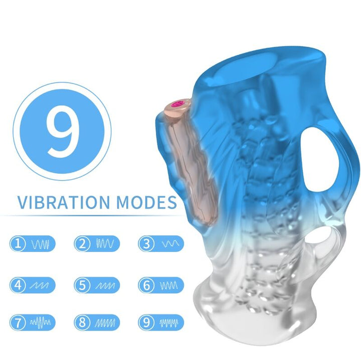 Armony Masturbator Finger - &amp; Vibrator Blue Gradient