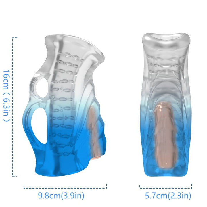 Armony Masturbator Finger - &amp; Vibrator Blue Gradient