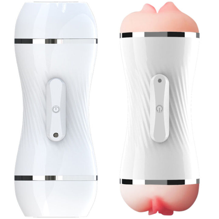 ARMONY - DOUBLE VAGINA &amp; MOUTH VIBRATOR MASTURBATOR WHITE