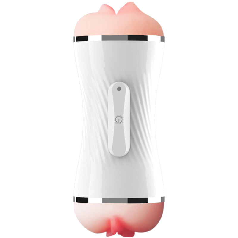 ARMONY - DOUBLE VAGINA &amp; MOUTH VIBRATOR MASTURBATOR WHITE