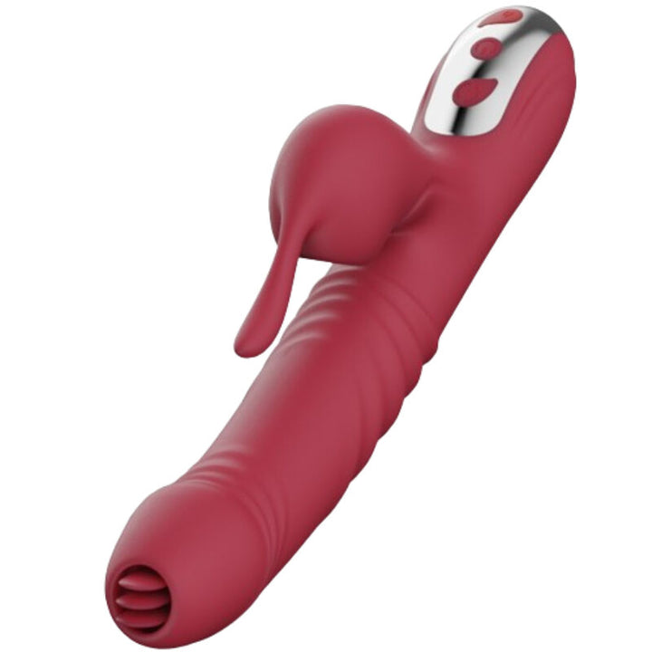 ARMONY - SUCK VIBRATOR &amp; SUCKER WITH STIMULATING TONGUE BURGUNDY
