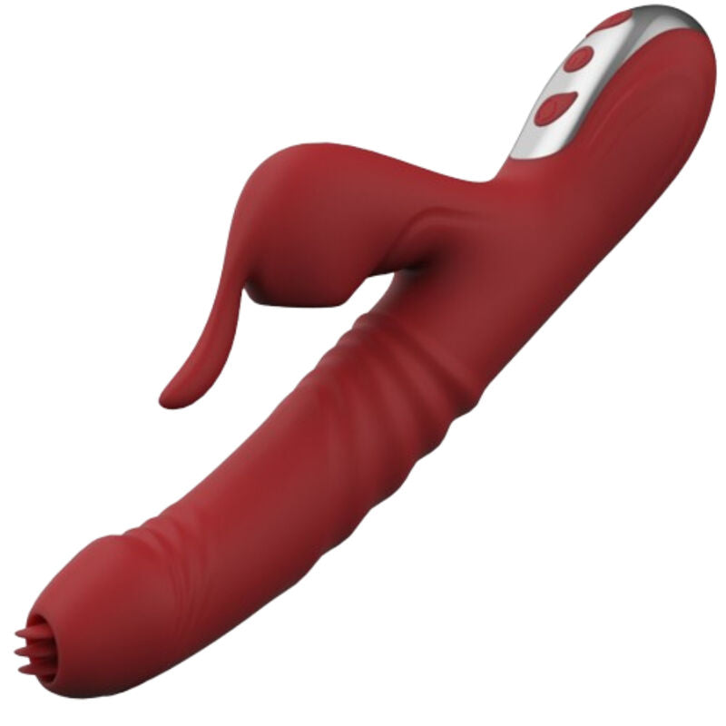 ARMONY - SUCK VIBRATOR &amp; SUCKER WITH STIMULATING TONGUE BURGUNDY