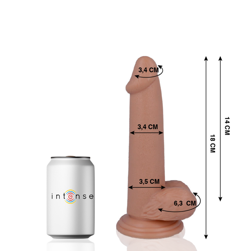 Mr Intense 10 Realistic Cock 18 CM -O- 3.4 CM — Skin