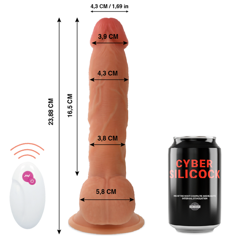 Cyber Silicock - Remote Control Realistic Mr John 23.88 CM -O — Skin