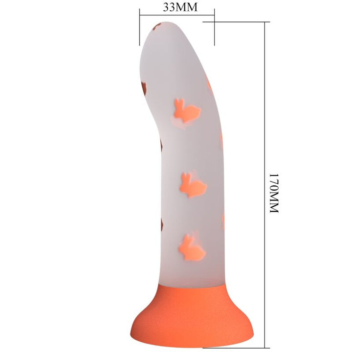 Pretty Love Magical Nightfall Dildo — Luminous Orange/Silicone