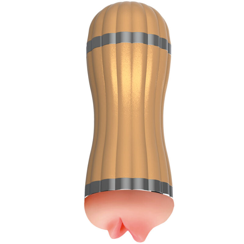 ARMONY - BEVIS DOUBLE MASTURBATOR VAGINA &amp; MOUTH WITHOUT VIBRATION GOLD