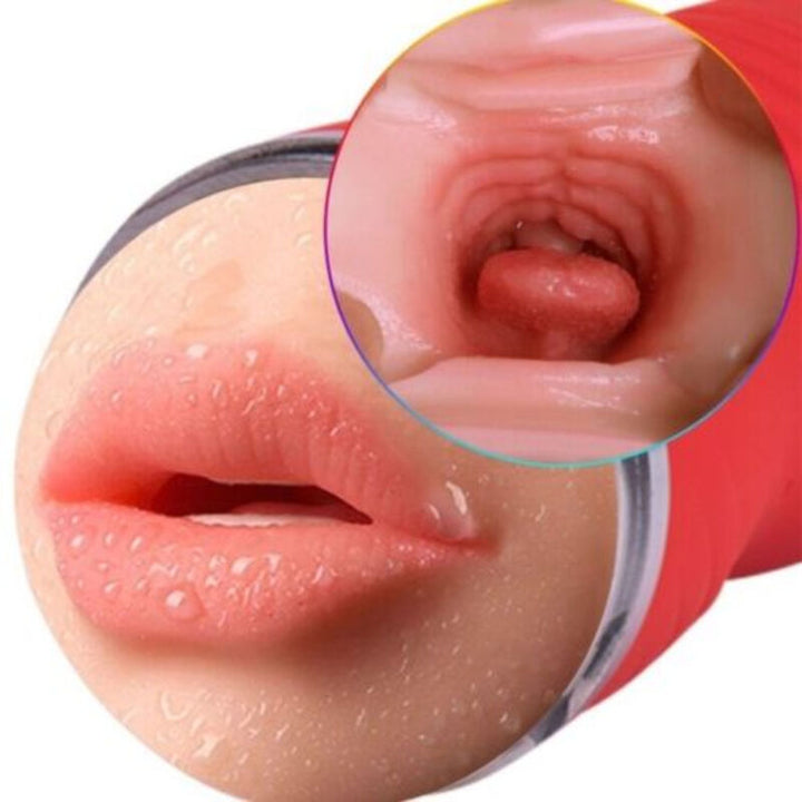 ARMONY - DOUBLE VAGINA &amp; MOUTH RED MASTURBATOR