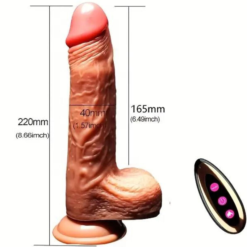 Armony Realistic Dildo Vibrator &amp; Thrusting Remote Control — Skin Silicone