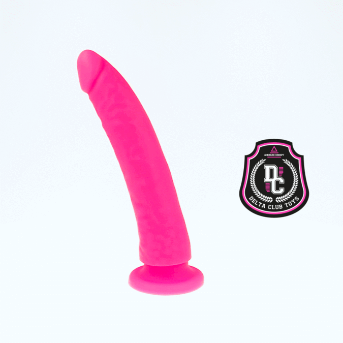 Delta Club Toys Pink Dildo Medical Silicone 17 CM — Pink Silicone