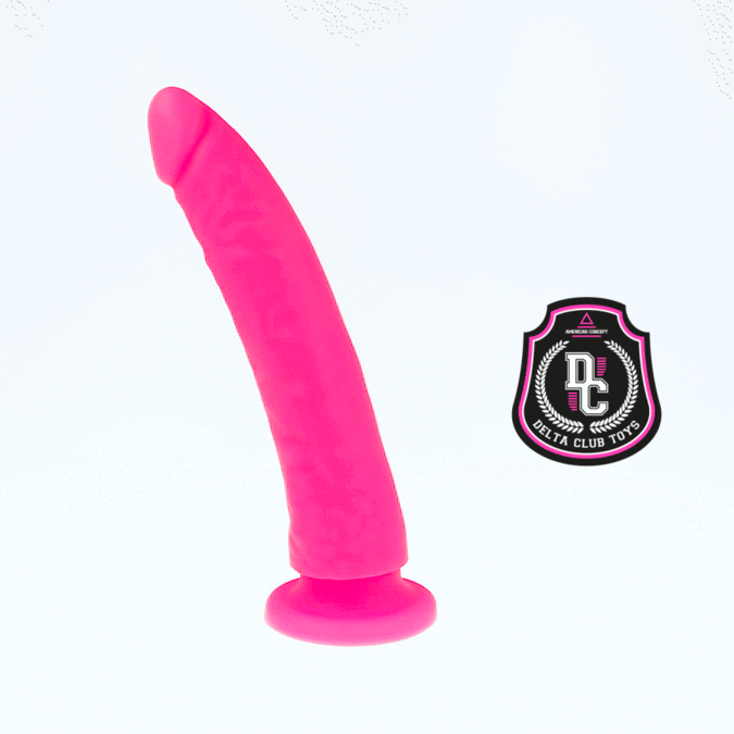 Delta Club Toys Pink Dildo Medical Silicone 20 CM — Pink Silicone