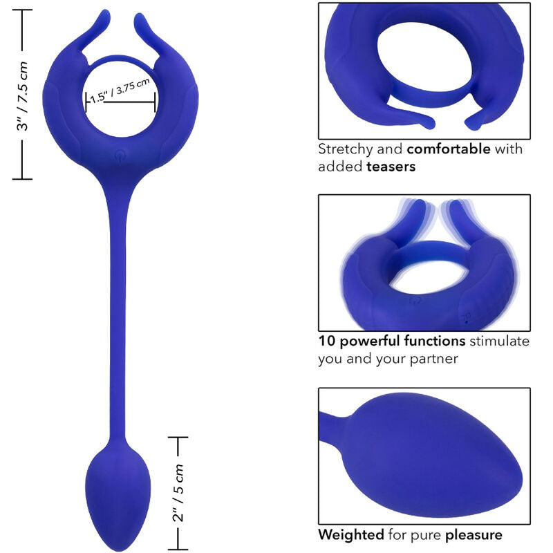 Calexotics - Admiral Weighted Cock Ring Blue