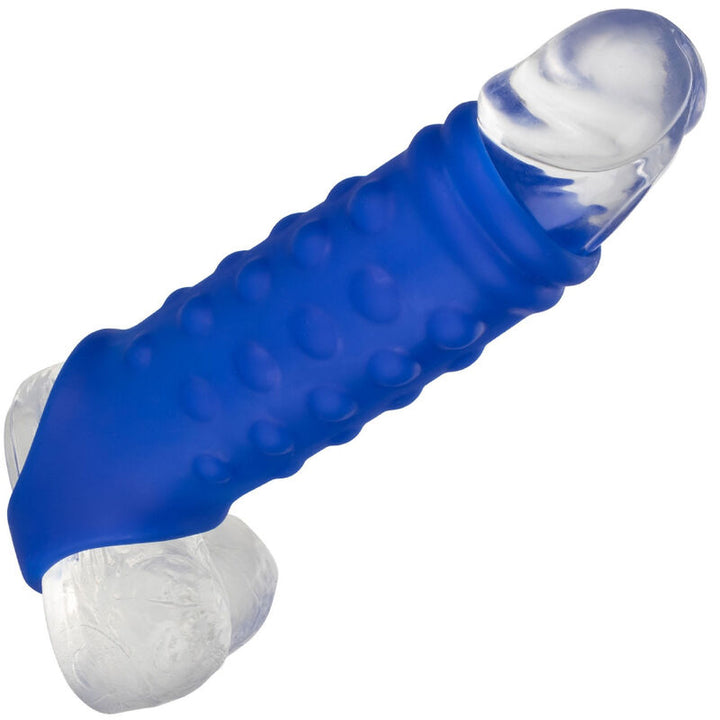 Calexotics - Admiral Beaded Penis Cover Liquid Silicone Blue