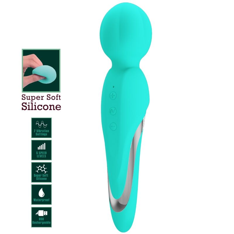 Pretty Love Walter - Vibrator Wand Aqua Green