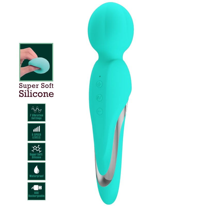 Pretty Love Walter - Vibrator Wand Aqua Green