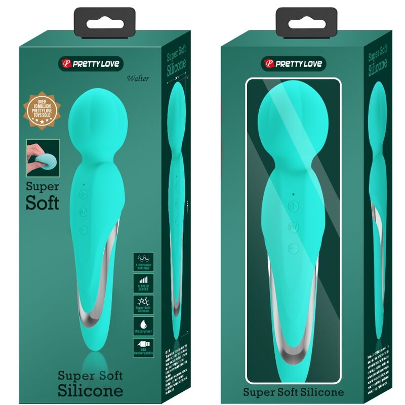Pretty Love Walter - Vibrator Wand Aqua Green