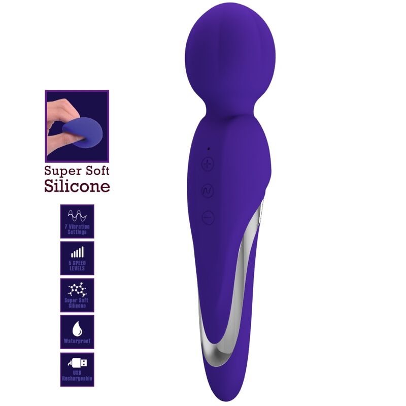 Pretty Love Walter - Vibrator Wand Purple