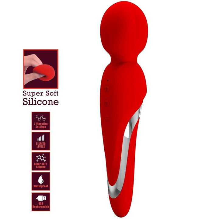 Pretty Love Walter - Vibrator Wand Red