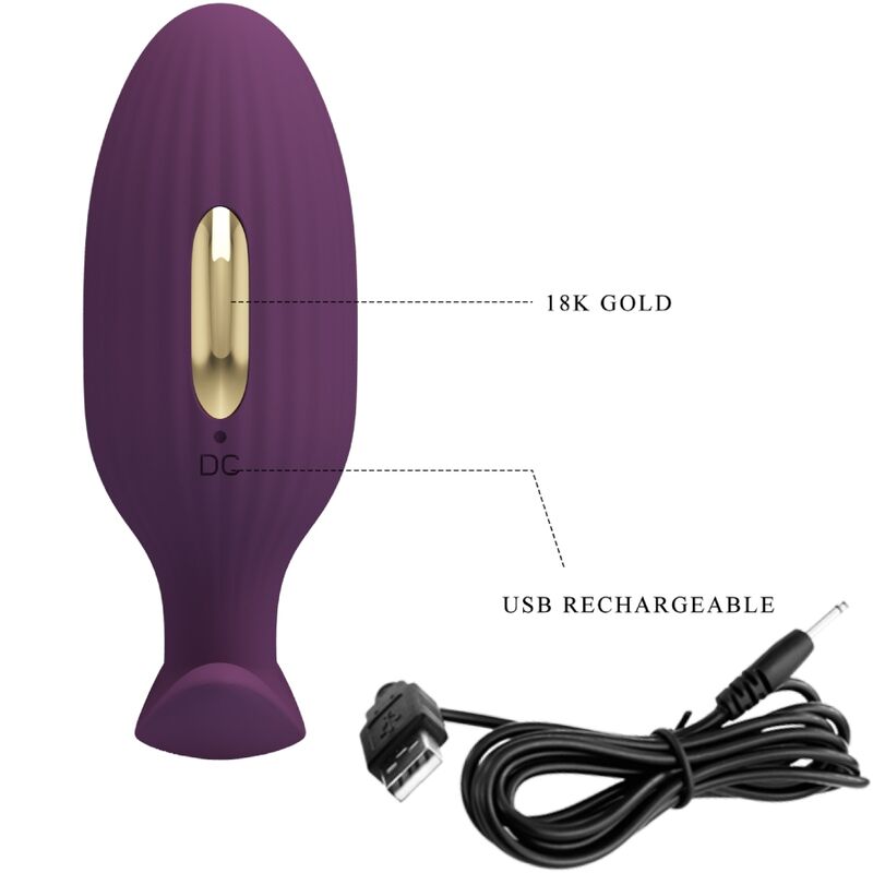Pretty Love Jefferson App Controlled Anal Plug Purple — Purple