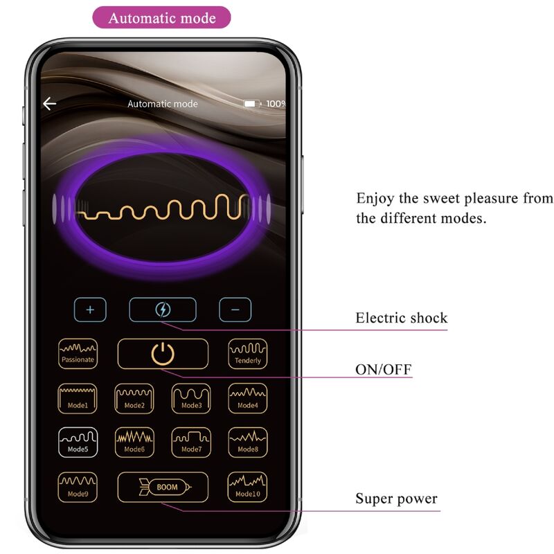 Pretty Love Jefferson App Controlled Anal Plug Purple — Purple