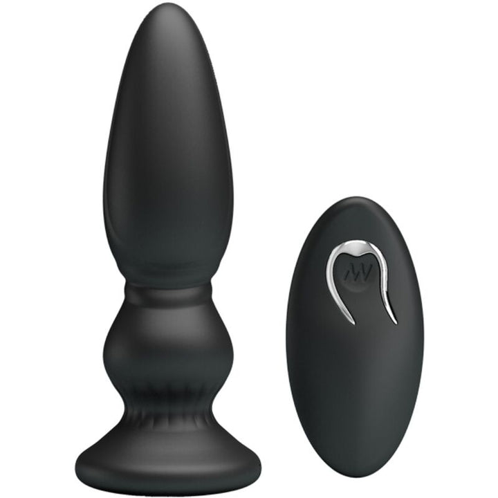 Mr Play Powerful Vibrator Remote Control Anal Plug — black