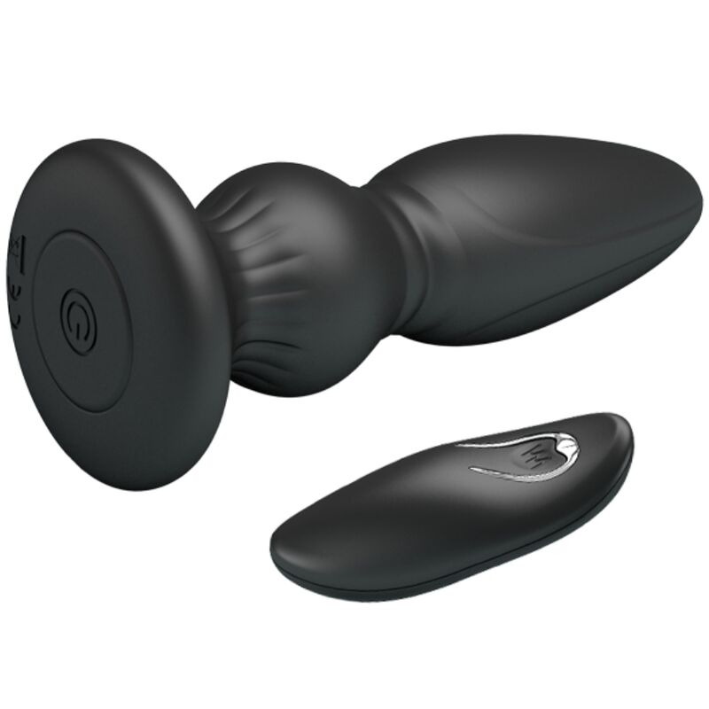 Mr Play Powerful Vibrator Remote Control Anal Plug — black