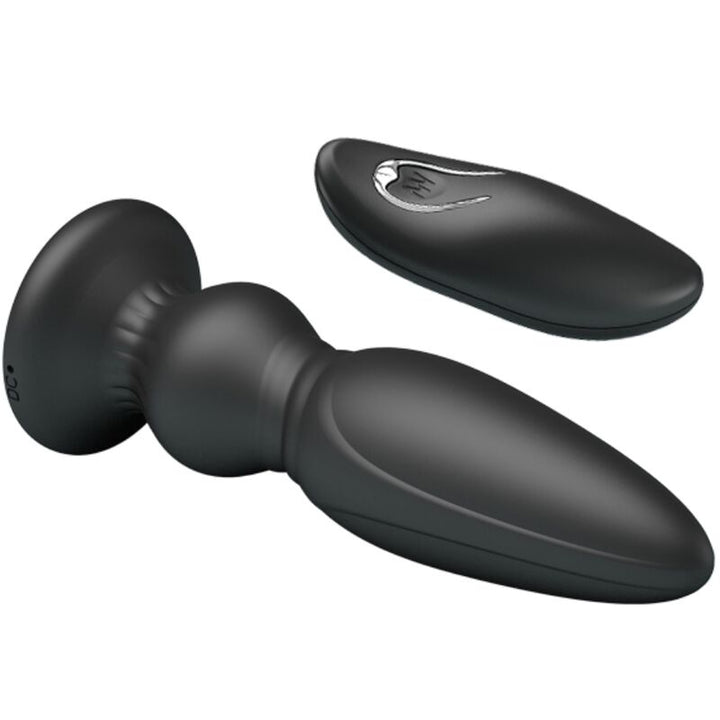 Mr Play Powerful Vibrator Remote Control Anal Plug — black