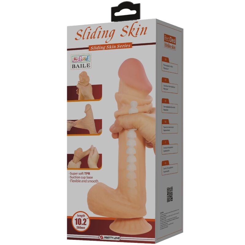 Pretty Love Sliding Skin Series Realistic Dildo — Skin