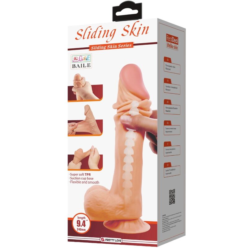 Pretty Love Sliding Skin Series Realistic Dildo — Skin