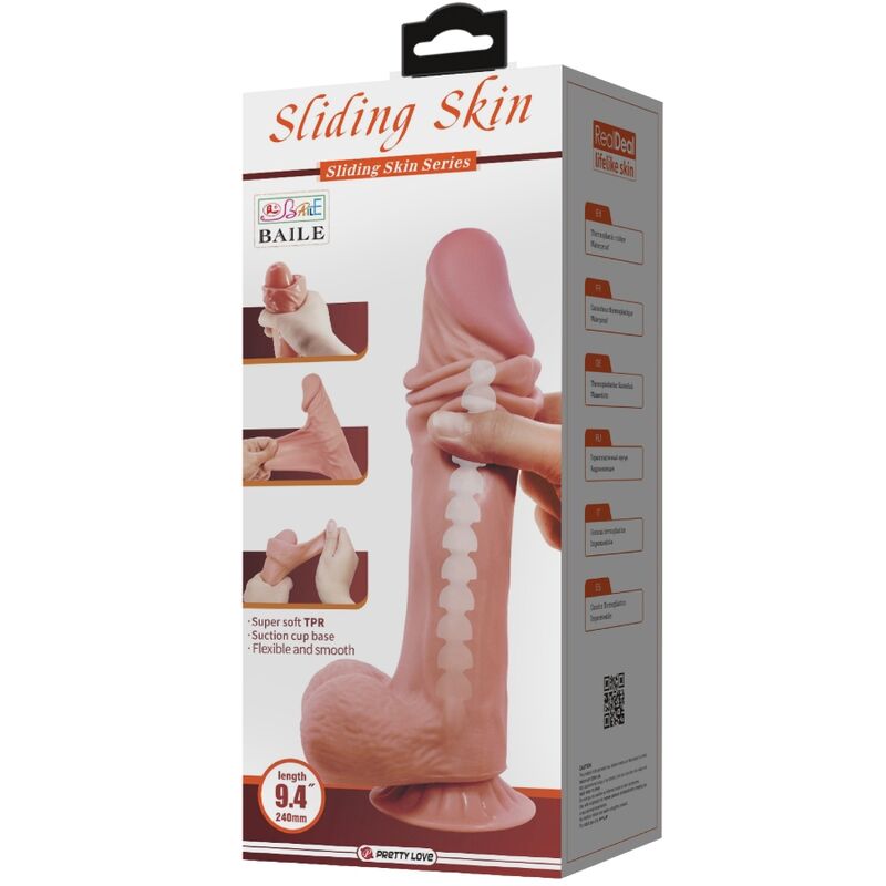 Pretty Love Sliding Skin Series Realistic Dildo — Skin