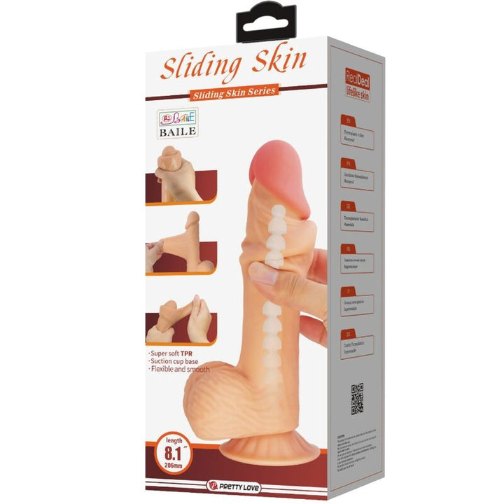 Pretty Love Sliding Skin Series Realistic Dildo — Skin