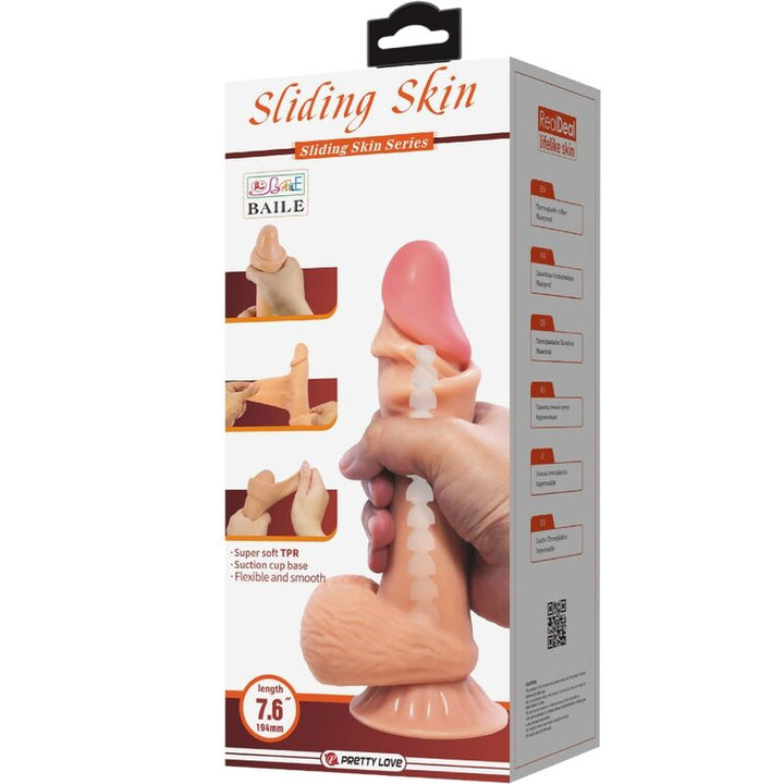 Pretty Love Sliding Skin Series Realistic Dildo — Skin