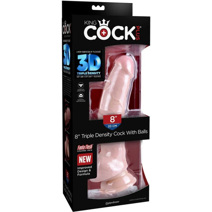 King Cock Triple Density Dildo 18.4 CM — Skin / PVC