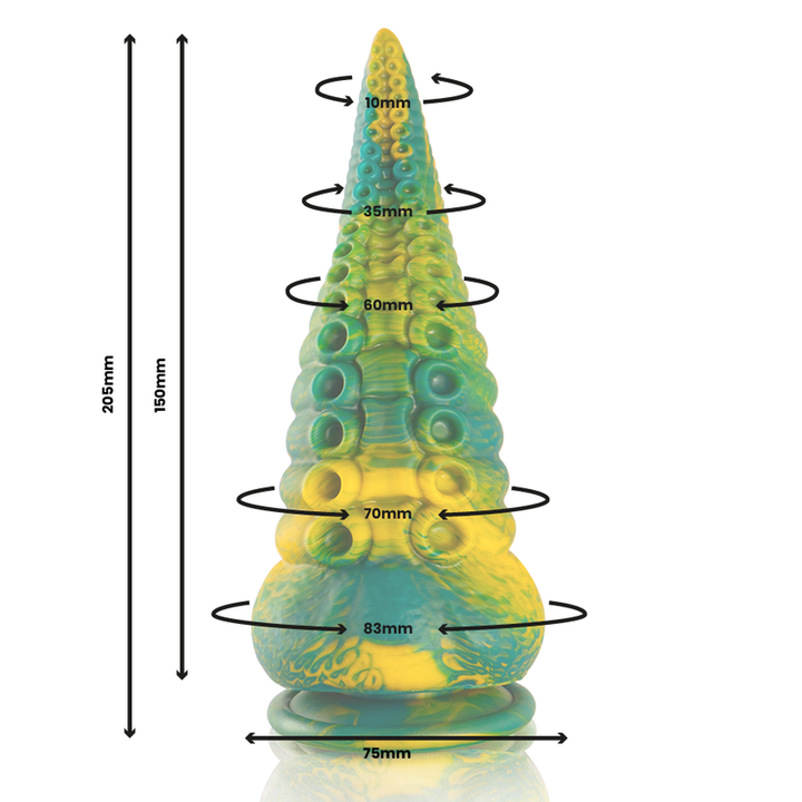 Cetus Green Tentacle Dildo Large Size — Green silicone