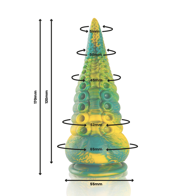 Epic - Cetus Green Tentacle Dildo Small Size — Green