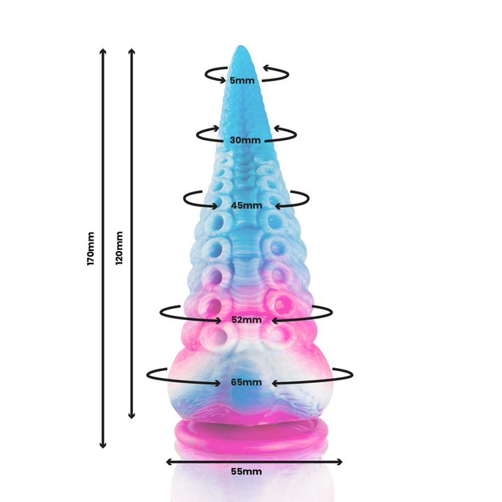 Epic - Phorcys Blue Tentacle Dildo Small Size — Blue