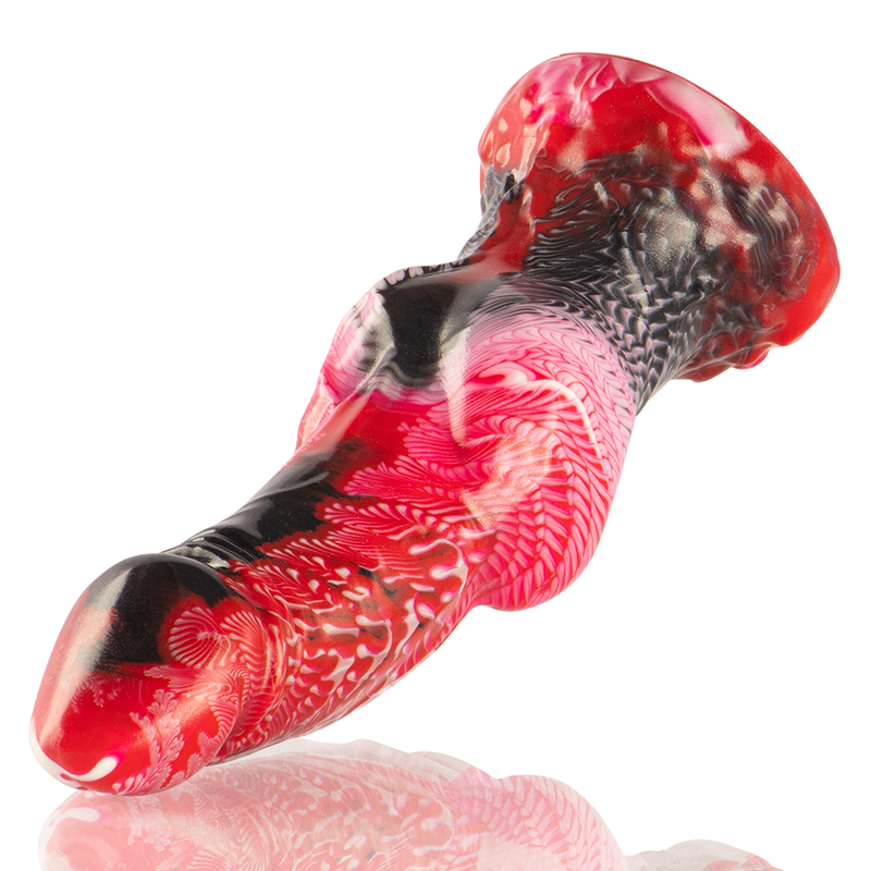 Helios Dildo With Testicles Heat And Ecstasy — Multicolor silicone