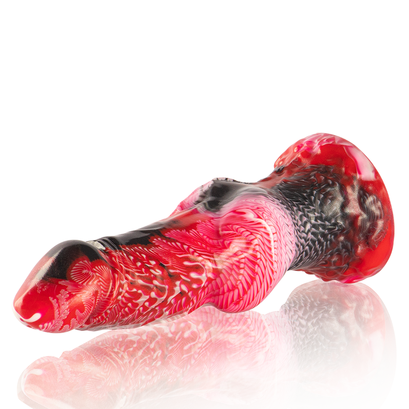 Helios Dildo With Testicles Heat And Ecstasy — Multicolor silicone