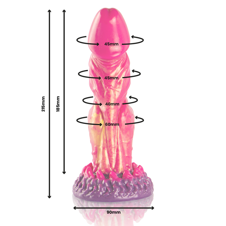 Epic - Cerberus Dildo Mythological Fire — Red