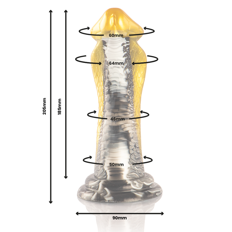 Epic - Drakon Dildo Yellow Cobra — Gold