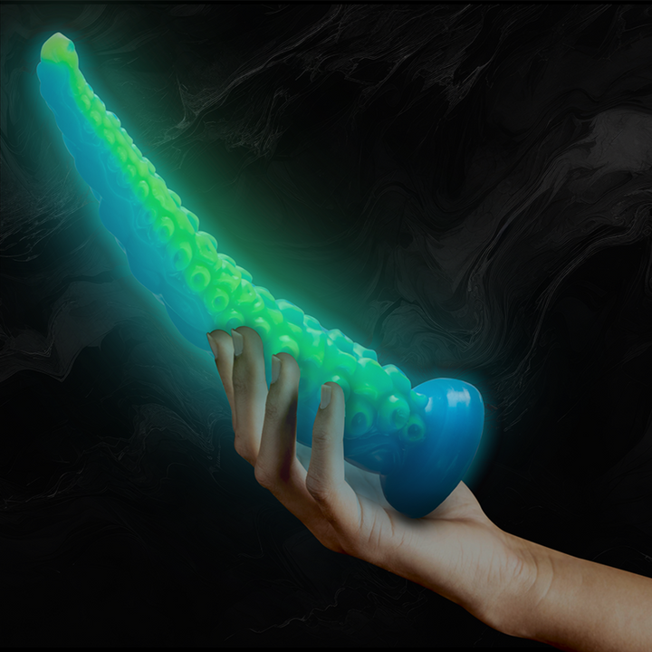Epic - Scylla Fluorescent Thin Tentacle Dildo Large Size — Green
