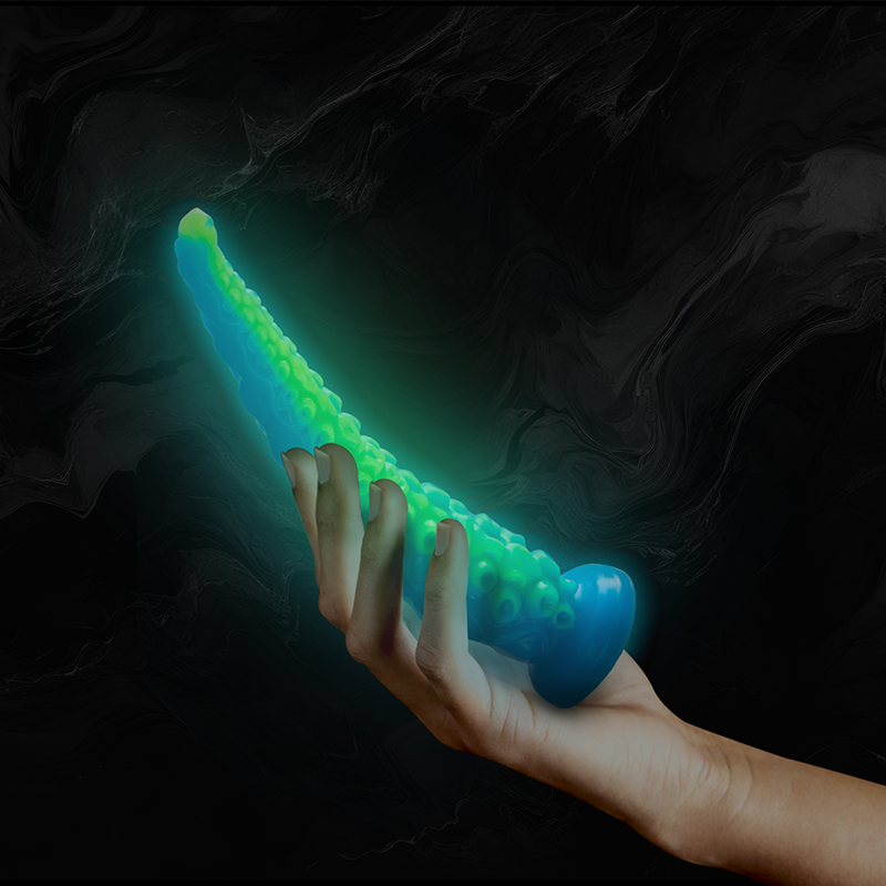 Epic - Scylla Fluorescent Thin Tentacle Dildo Small Size — Green