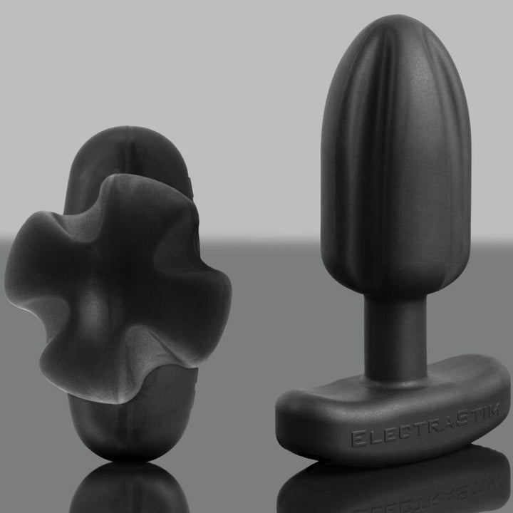 Electrastim Tartarus Anal Plug Quadripolar Silicone Black — Black